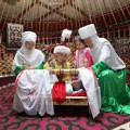 Показ национальных обрядов казахского народа.